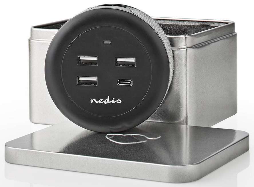 Caricabatterie da muro/scrivania ricarica rapida USB-C™/3xUSB-A 30W 1x3A/3x2.1A FSCSPD100GY 5412810318353 ND1261