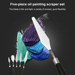 Raschietto in acciaio inox per pittura 5 in 1