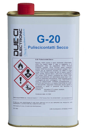 Puliscicontatti secco G-20 1000 ml DUE-CI solvente per elettronica