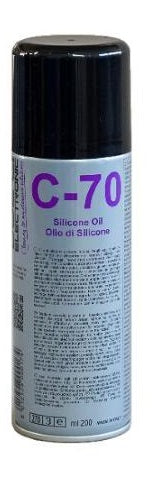 Lubrificante olio di silicone 200ml C-70 DUE-CI per plastiche