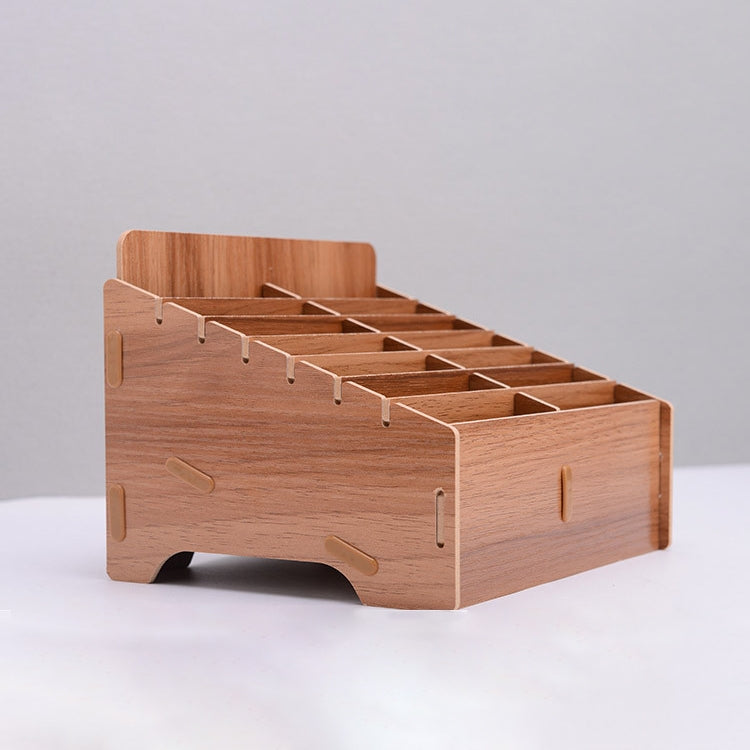 Espositore da tavolo in legno con 14 griglie