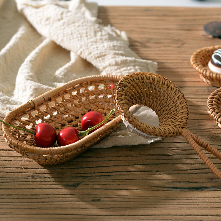 Cestino porta asciugamani piccolo in rattan intrecciato