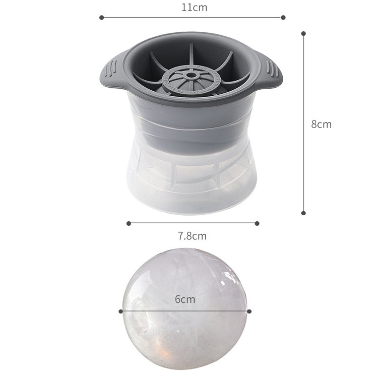 Stampo in silicone per ghiaccio sferico con coperchio