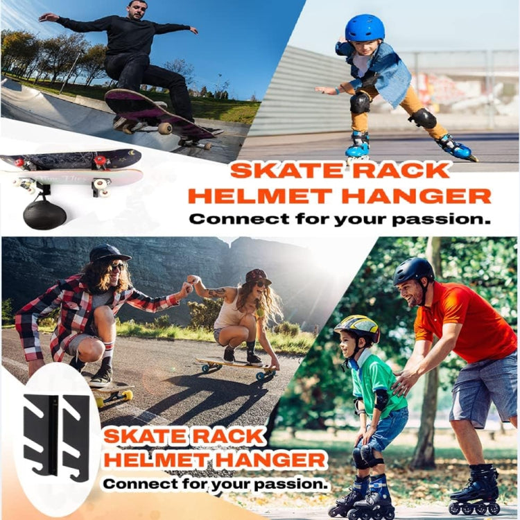 Staffa montaggio a parete per skateboard in acrilico