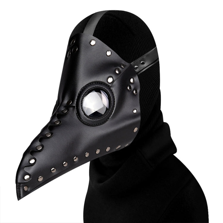 Maschera Halloween a becco in pelle PU e metallo