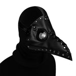 Maschera Halloween a becco in pelle PU e metallo