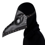 Maschera Halloween a becco in pelle PU e metallo