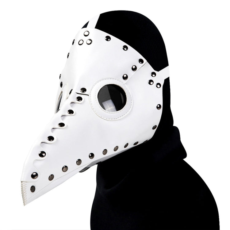 Maschera Halloween a becco in pelle PU e metallo