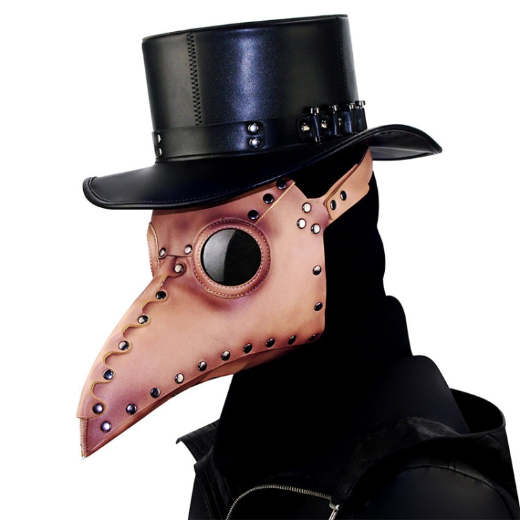 Maschera Halloween a becco in pelle PU e metallo
