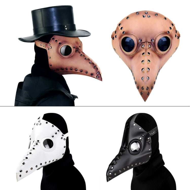 Maschera Halloween a becco in pelle PU e metallo