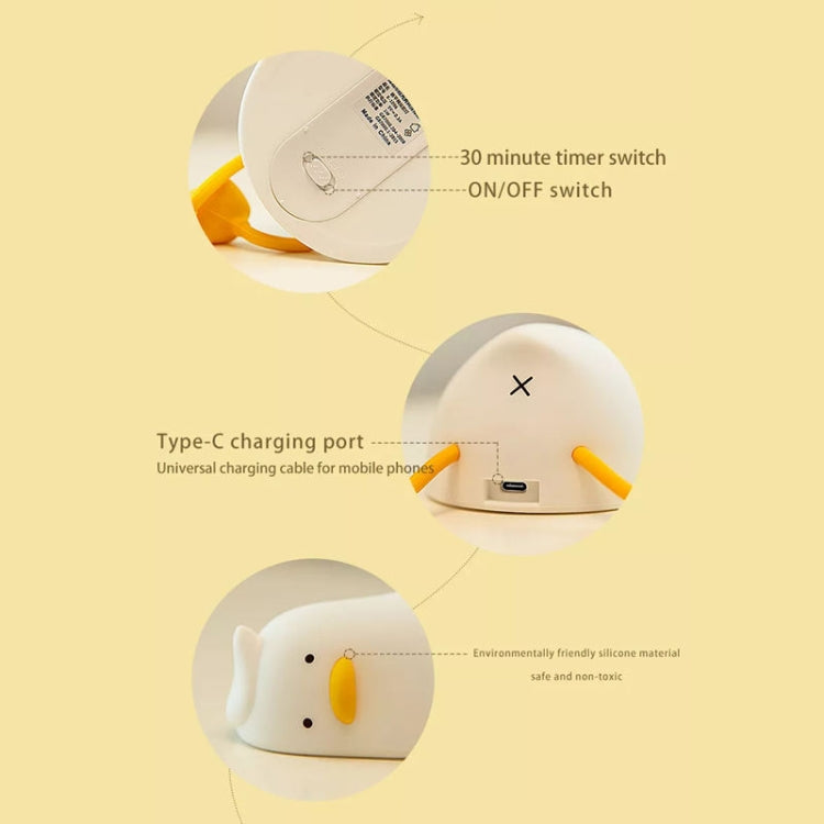 Luce notturna LED anatra in silicone con ricarica USB