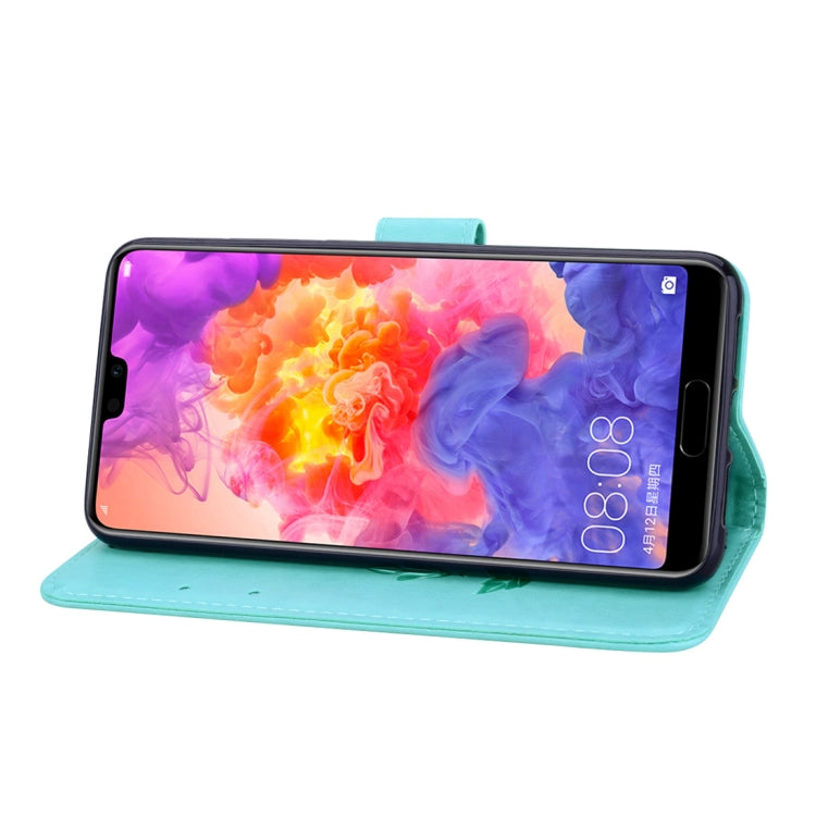 Custodia portafoglio in pelle PU rosa per Huawei P20