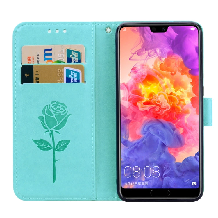 Custodia portafoglio in pelle PU rosa per Huawei P20