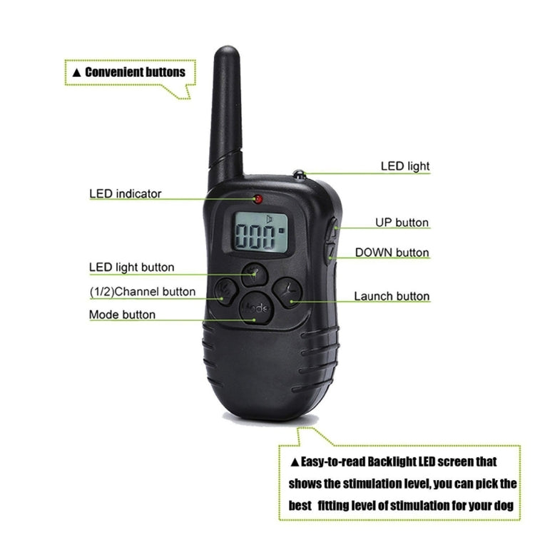 Collare addestramento cani 300 m ricaricabile con telecomando LCD - immagine 13