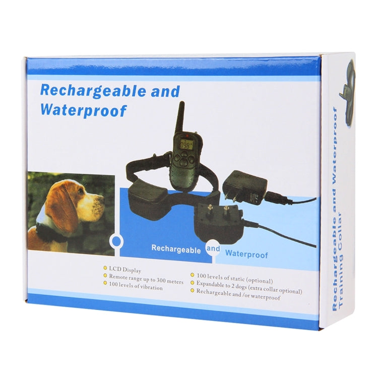 Collare addestramento cani 300 m ricaricabile con telecomando LCD - immagine 10