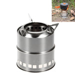 Mini stufa a legna in acciaio inox per campeggio