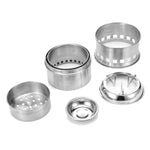 Mini stufa a legna in acciaio inox per campeggio
