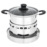 Pentola singola in acciaio inox 14 cm per fornello alcool