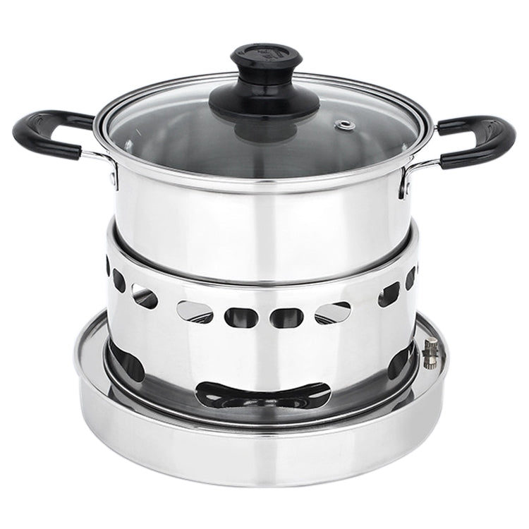 Pentola singola in acciaio inox 14 cm per fornello alcool