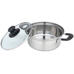 Pentola singola in acciaio inox 14 cm per fornello alcool