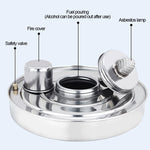 Pentola singola in acciaio inox 14 cm per fornello alcool