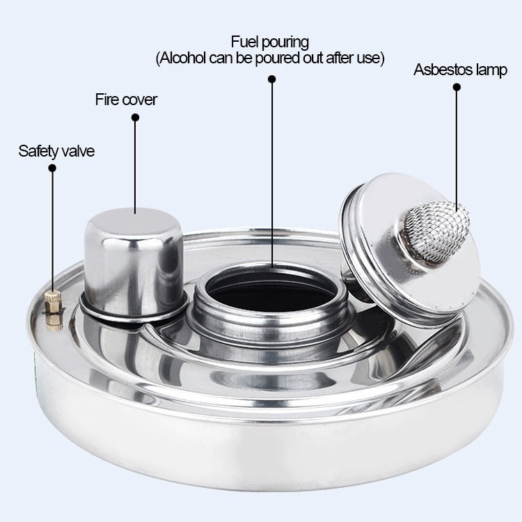 Pentola singola in acciaio inox 14 cm per fornello alcool