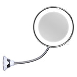 Specchio trucco pieghevole LED con ventosa 19.5x22.5cm