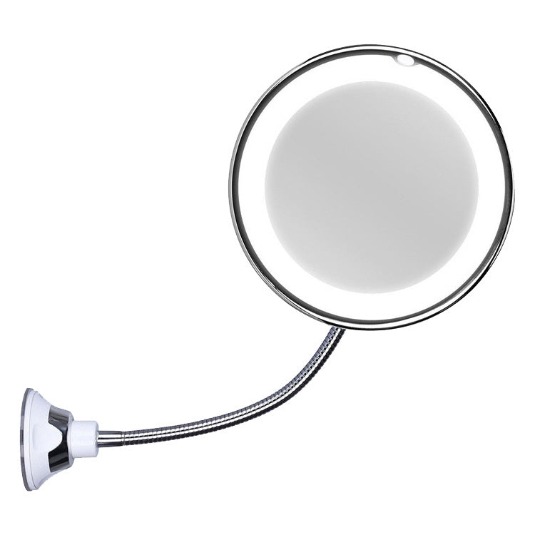 Specchio trucco pieghevole LED con ventosa 19.5x22.5cm