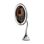 Specchio trucco pieghevole LED con ventosa 19.5x22.5cm