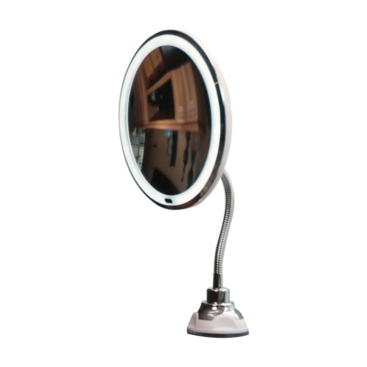 Specchio trucco pieghevole LED con ventosa 19.5x22.5cm
