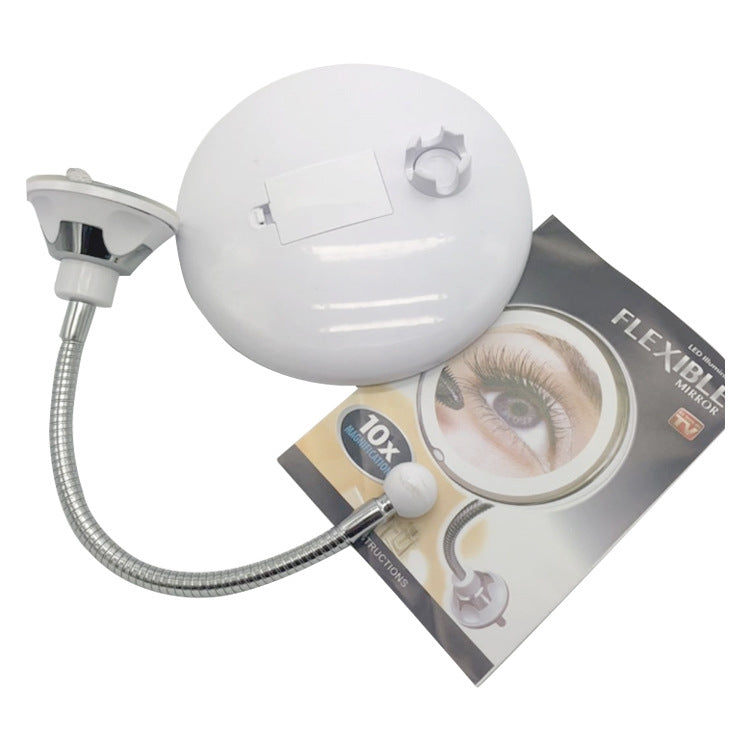 Specchio trucco pieghevole LED con ventosa 19.5x22.5cm