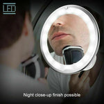Specchio trucco pieghevole LED con ventosa 19.5x22.5cm
