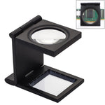 Lente d'ingrandimento in metallo 10x mini da scrivania