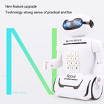 Salvadanaio robot con codice e luce blu per bambini
