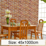 Carta da parati adesiva effetto mattone 3D in PVC 45 x 1000 cm