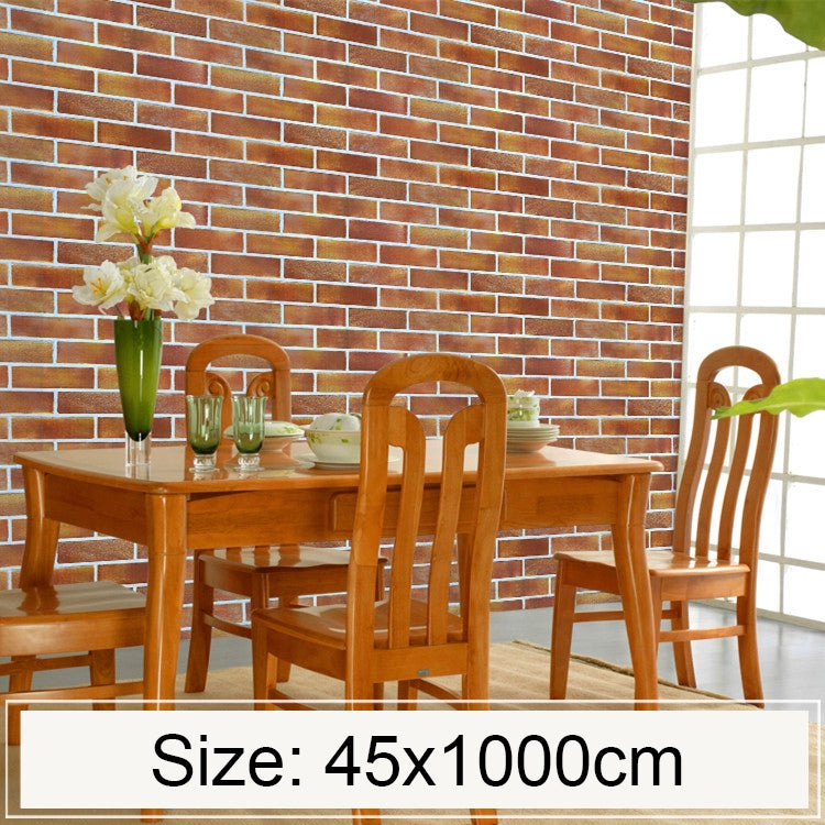 Carta da parati adesiva effetto mattone 3D in PVC 45 x 1000 cm - immagine 4