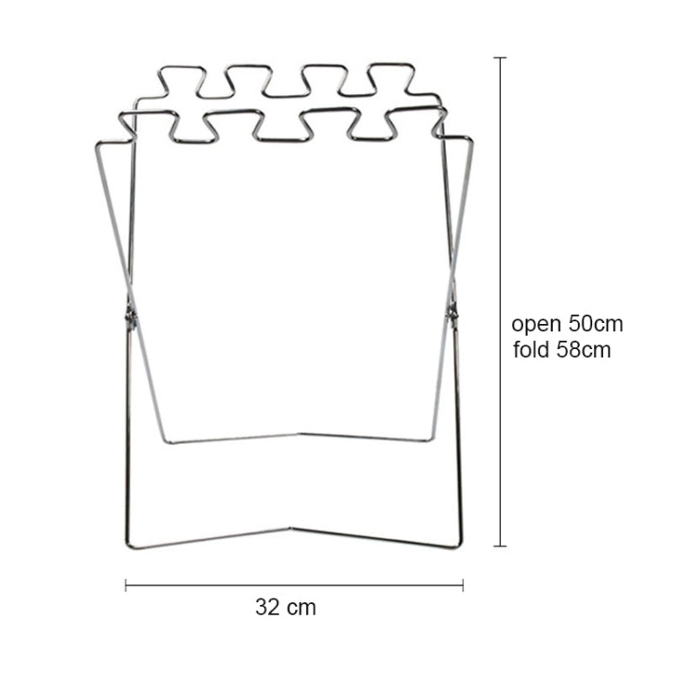 Gancio pieghevole in acciaio inox per sacchetti spazzatura 58x32