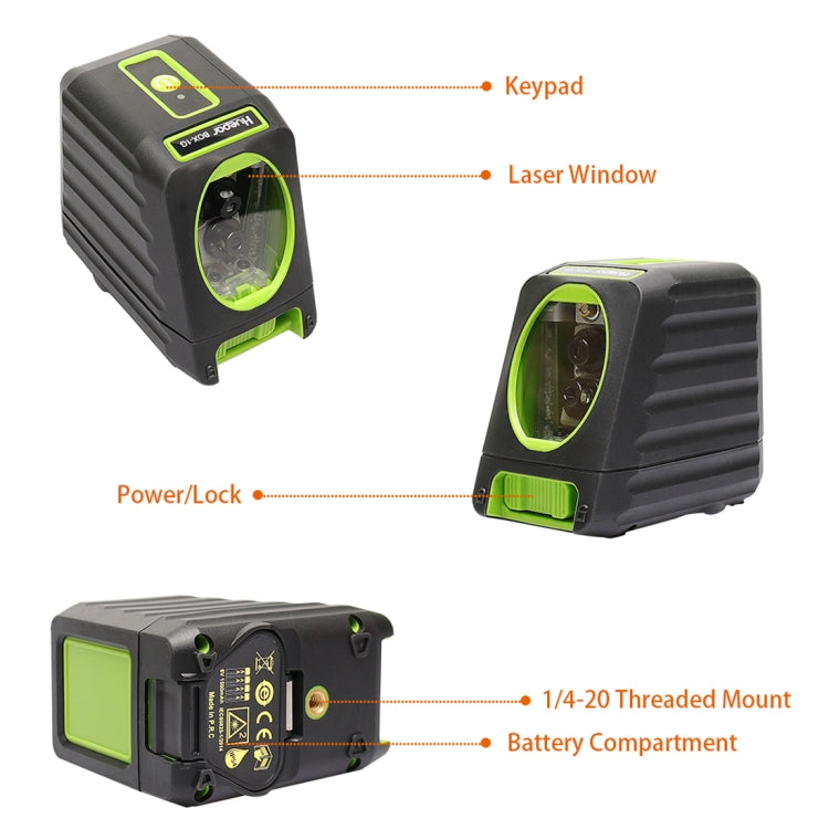 Livello laser a raggio verde 2 linee 40mW e 10mW