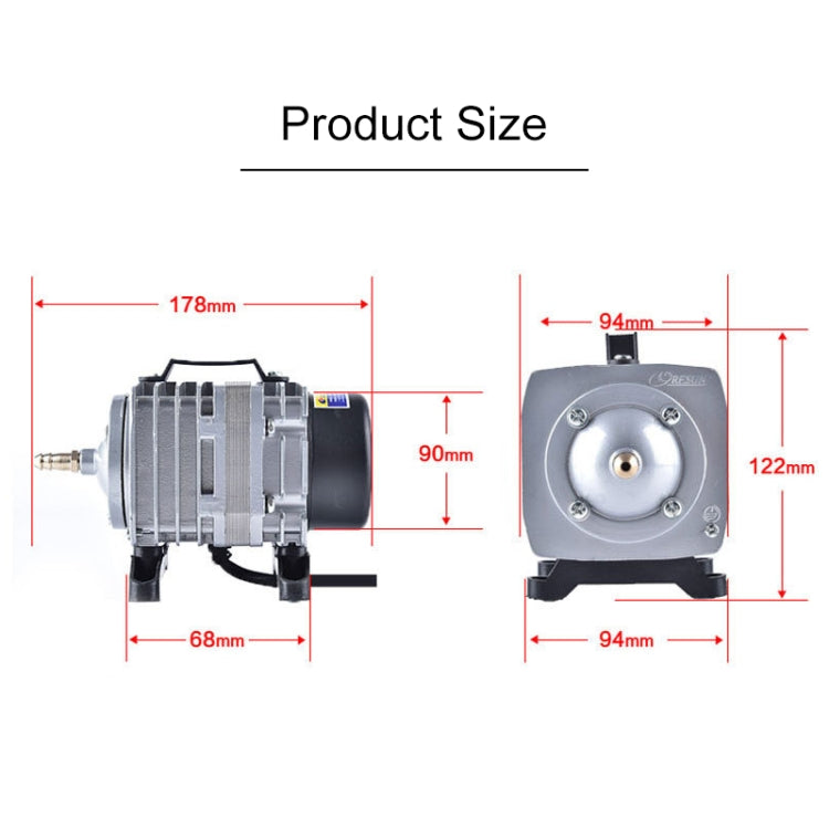 Pompa d’aria elettromagnetica per acquario 35 W, 65 L/min - immagine 3