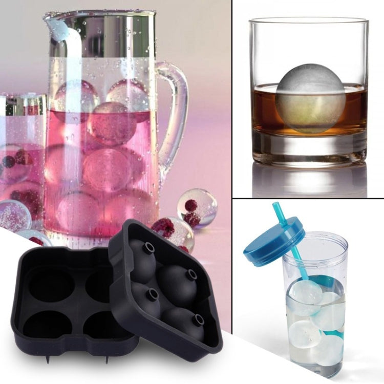 Stampo silicone per cubetti ghiaccio sferici 4 griglie