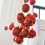 24 decorazioni per albero di Natale in plastica placcata 6 cm