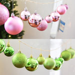 24 decorazioni per albero di Natale in plastica placcata 6 cm