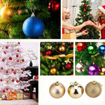 24 decorazioni per albero di Natale in plastica placcata 6 cm