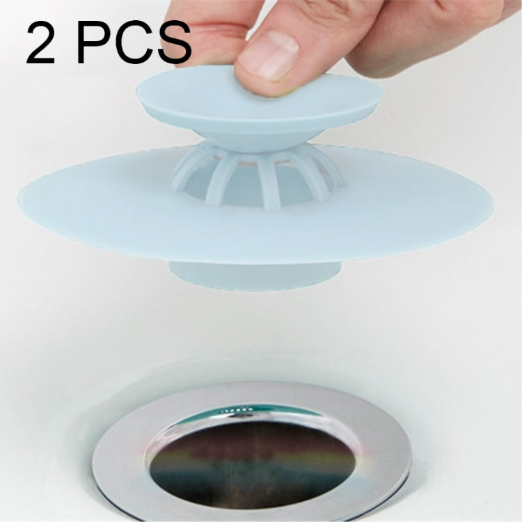 Set 2 tappi scarico in silicone per lavabo e vasca