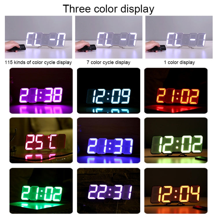 Sveglia digitale LED 3D con controllo suono e telecomando