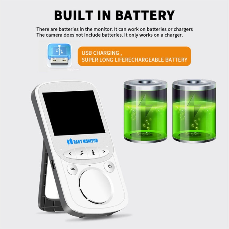 Baby monitor wireless VB605 con schermo LCD a colori da 2,4 pollici - immagine 11