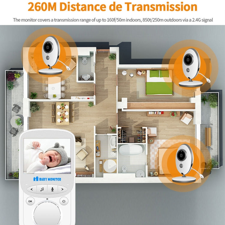 Baby monitor wireless VB605 con schermo LCD a colori da 2,4 pollici - immagine 13