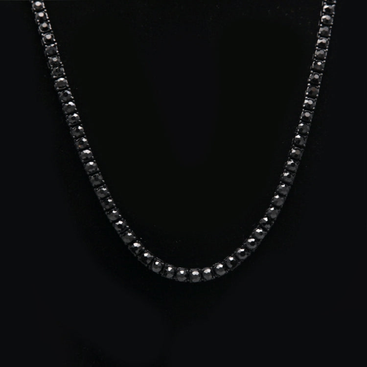Collana a catena in lega con cristallo 24 pollici uomo