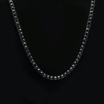 Collana a catena in lega con cristalli 30 pollici uomo