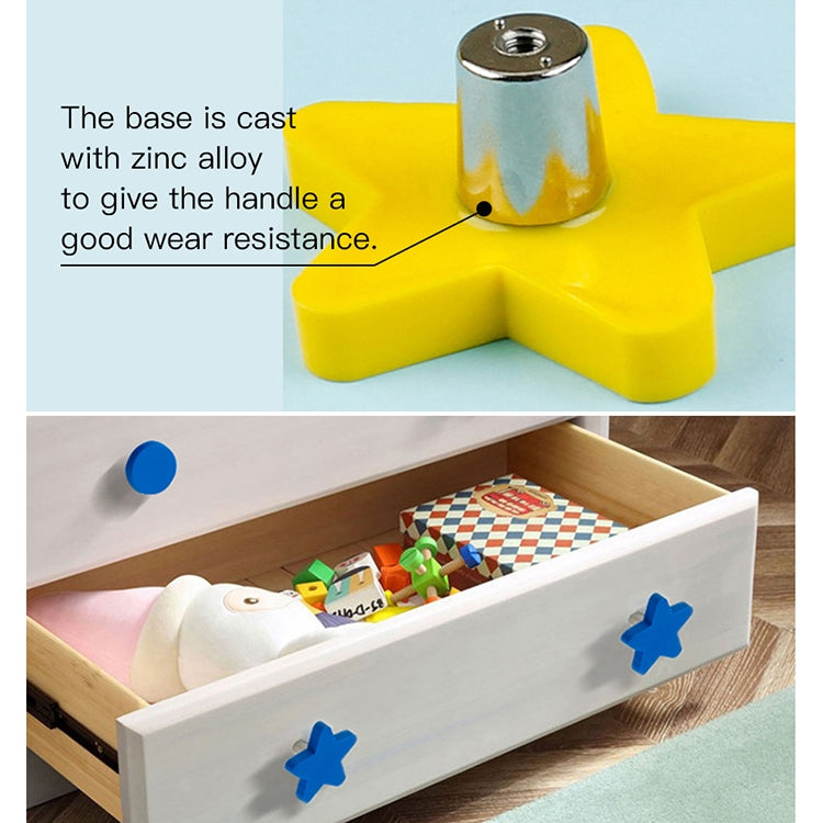 Maniglia cassettiera bambini in silicone con stella gialla